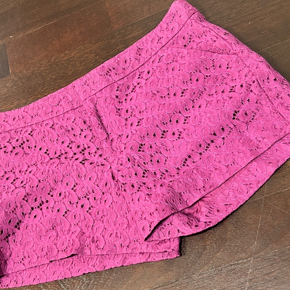 Pink lace dress shorts. Size 10